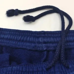 Repsgoat navy blue fleece sweatpants waist drawstring cotton blend material