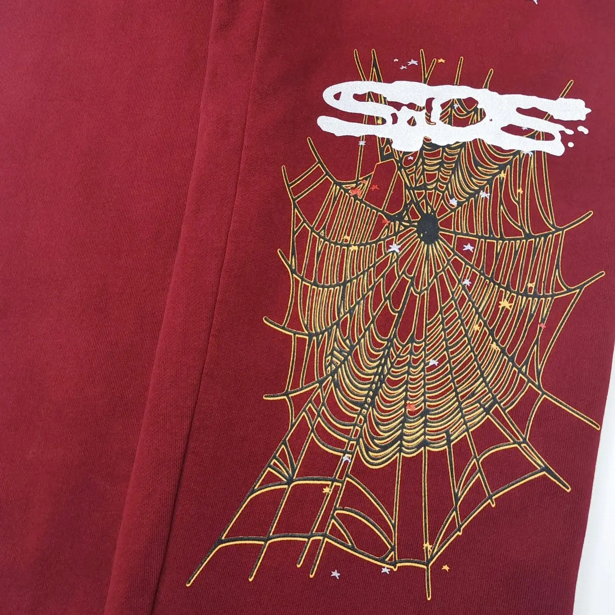 Supreme hoodie burgundy cotton spider web graphic design streetwear sweatshirt