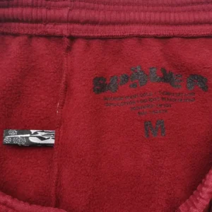 Supreme fleece pullover red cotton blend medium size tag