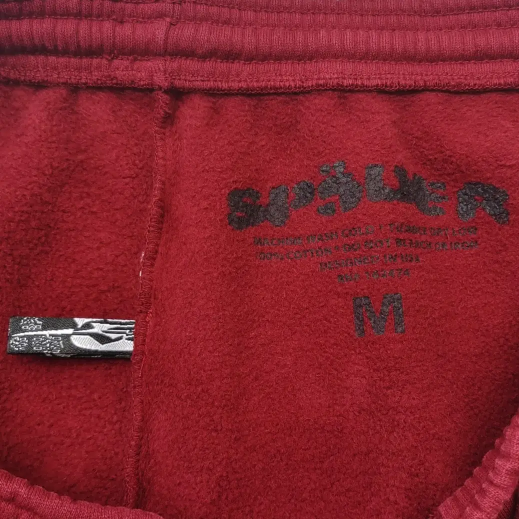Supreme fleece pullover red cotton blend medium size tag