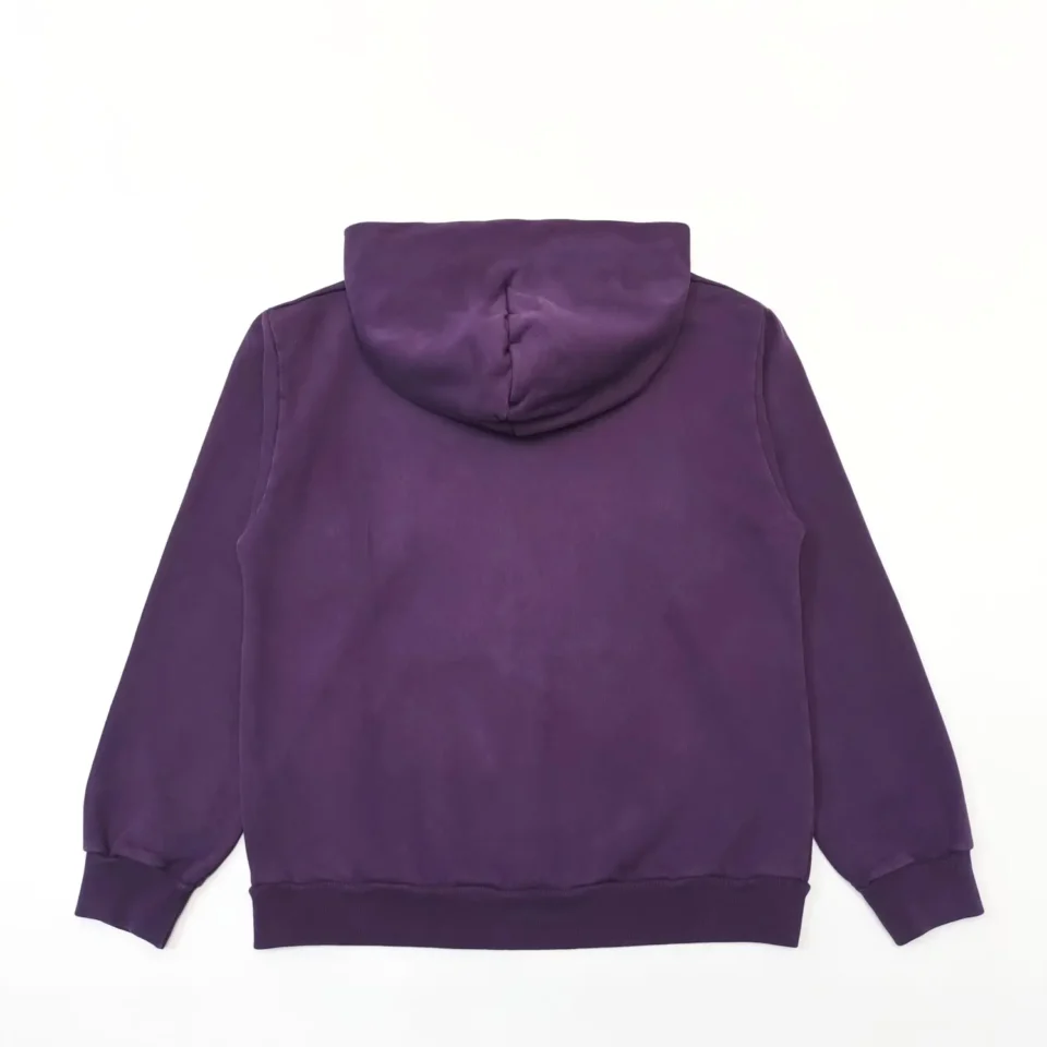 Repsgoat hoodie purple cotton pullover sweatshirt with ribbed cuffs and waistband