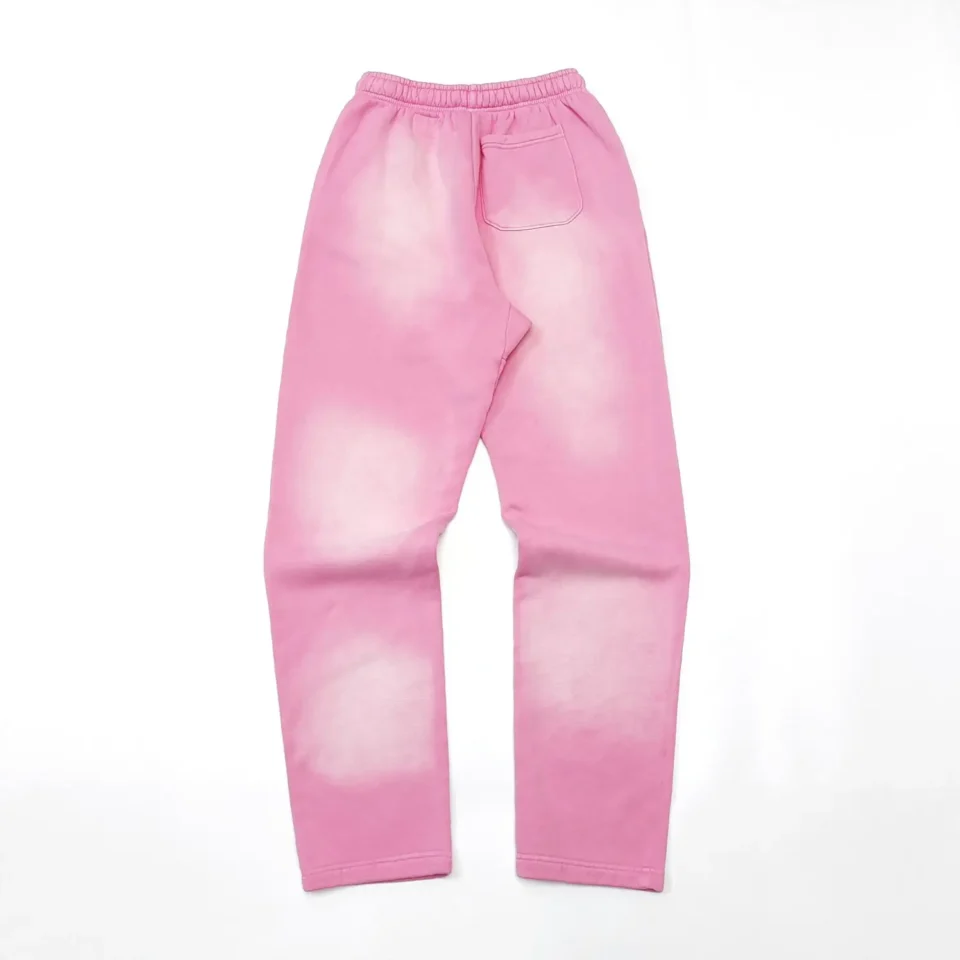 Noah Sweatpants pink tie-dye cotton blend casual pants with elastic waistband and back pocket