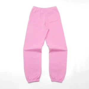 Repsgoat sweatpants pink cotton elastic waist and ankle cuffs with back pocket