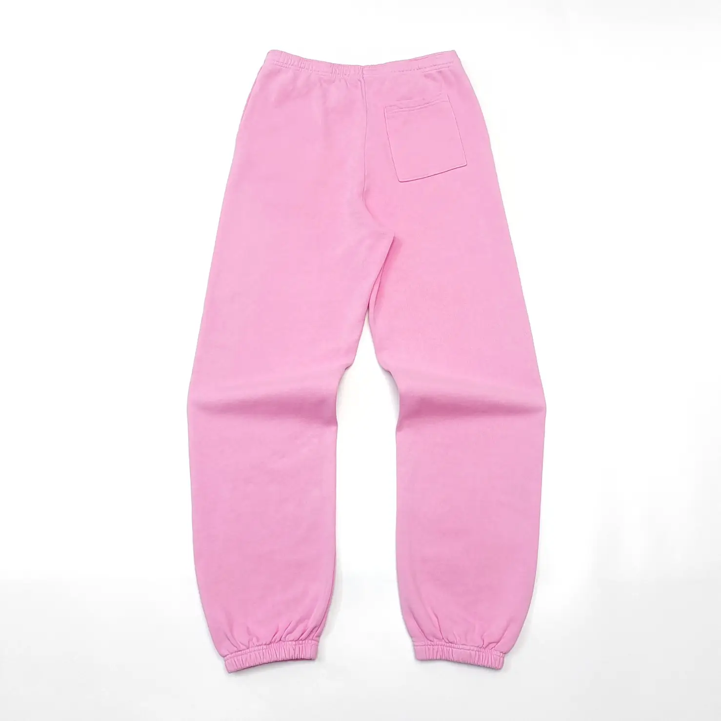 Repsgoat sweatpants pink cotton elastic waist and ankle cuffs with back pocket