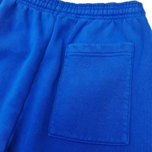 Repsgoat sweatpants electric blue cotton fabric with elastic waistband and rear patch pocket detail