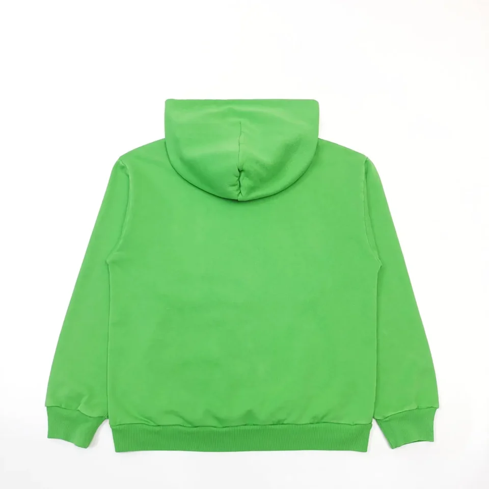RepsGoat hoodie green color cotton material with hood and ribbed cuffs and hem