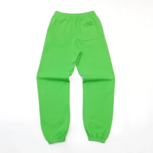 Repsgoat sweatpants bright green cotton elastic waistband and cuff joggers with back pocket