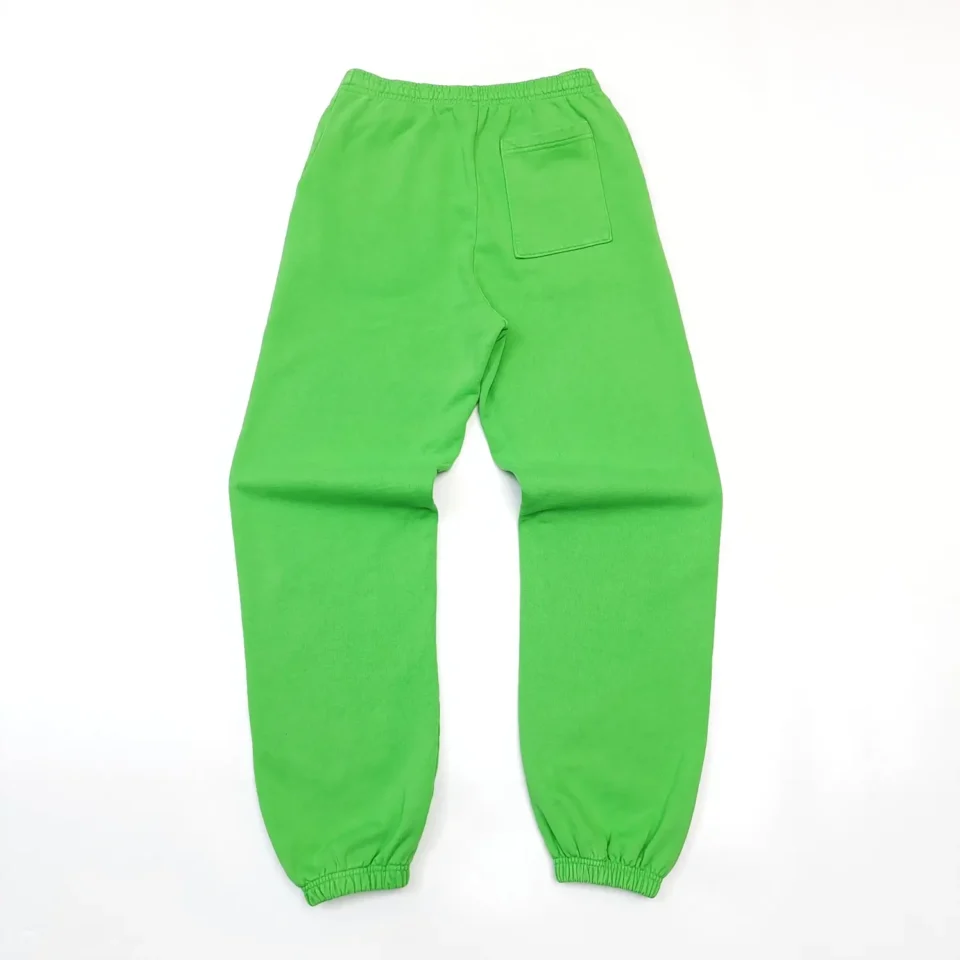 Repsgoat sweatpants bright green cotton elastic waistband and cuff joggers with back pocket