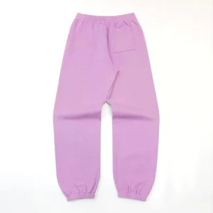 Repsgoat sweatpants lilac color soft cotton fabric elastic waistband and cuffs with back pocket