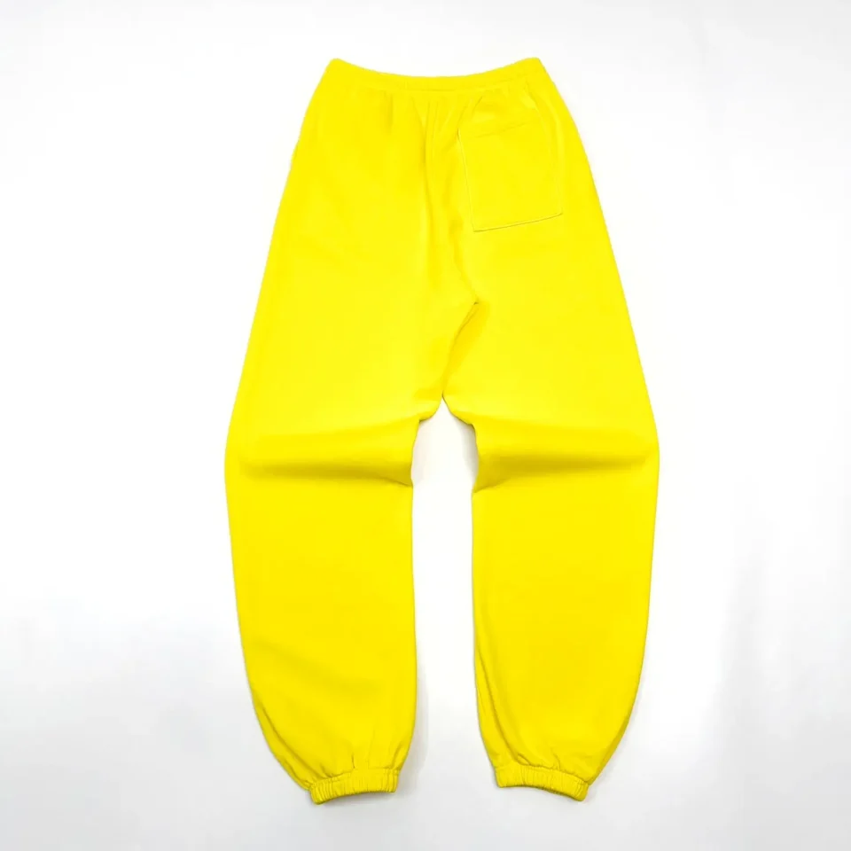 RepsGoat yellow sweatpants elastic cuffs cotton material casual wear