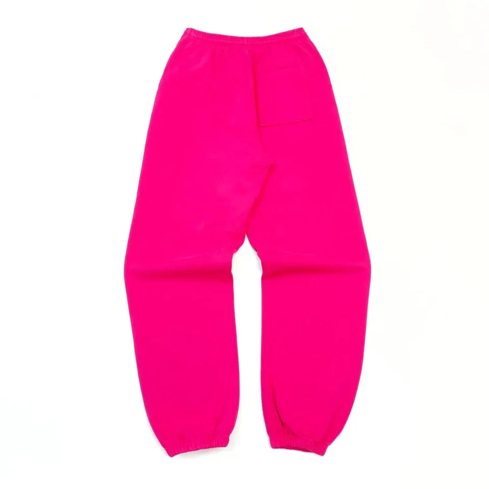 Repsgoat sweatpants bright pink cotton blend joggers with elastic cuffs and back pocket