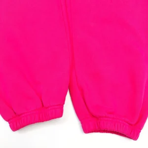 Repsgoat pink sweatpants elastic cuffs cotton blend fabric casual wear