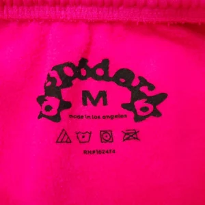 Ropidaro fleece garment size M bright pink soft fabric made in Los Angeles with care symbols and RN#162474 label