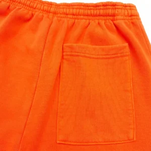 Repsgoat cotton shorts bright orange elastic waistband patch pocket casual wear