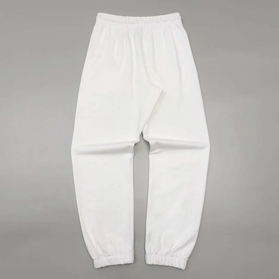 Repsgoat sweatpants white cotton elastic waistband and cuffs casual wear