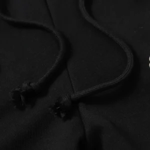 Repsgoat black drawstring accessory cotton fabric close-up texture detail