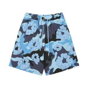 Nike ACG Shorts blue black floral print cotton shorts with drawstring waistband