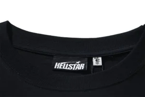 Hellstar t-shirt black cotton crew neck medium size casual shirt