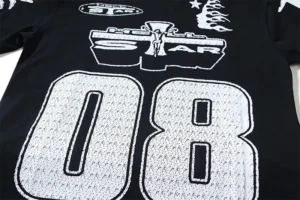 Off-White Black 98 graphic logo print T-shirt made from cotton blend material