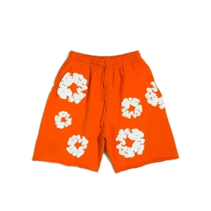 Golf Wang Tyvek shorts orange white floral print lightweight material
