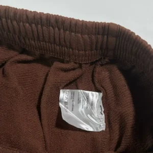 Denim Tears terry cloth shorts brown cotton fabric with elastic waistband made in Portugal