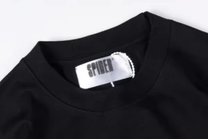 Spiced black crew neck T-shirt cotton fabric casual wear