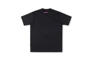 Spider black t-shirt with pink logo cotton short sleeve casual top