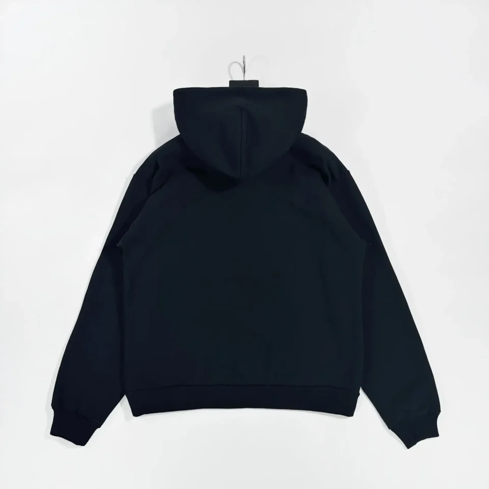 Repsgoat black hoodie fleece fabric long sleeve casual pullover with hood