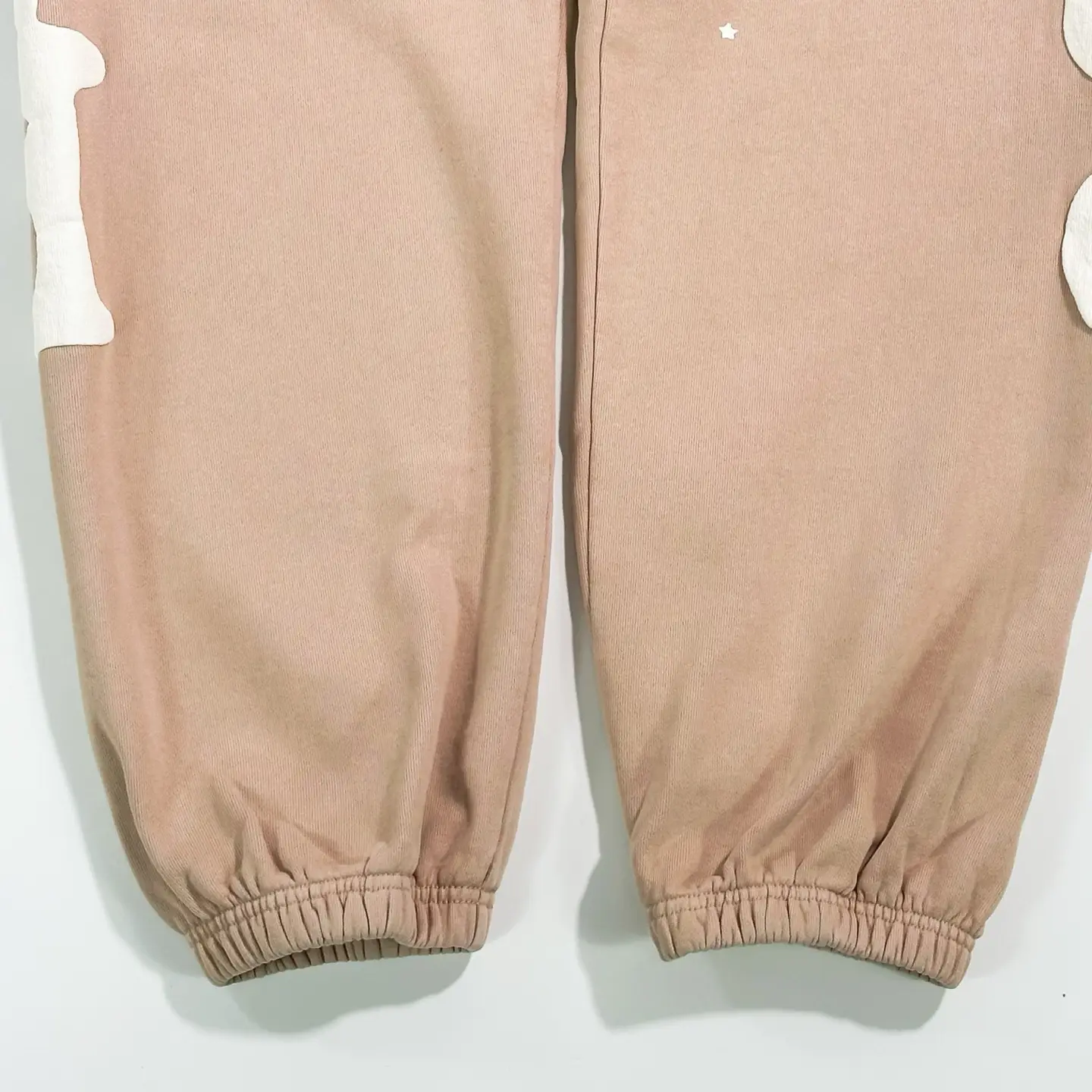 Sder Camel Beluga Sweatpants 05 featuring elastic cuffs, soft fabric, and unique design elements, priced at $69.00.