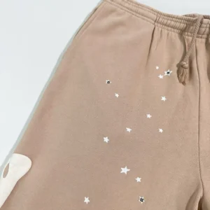 Sder Camel Beluga Sweatpants 05 featuring star print design and elastic waistband.