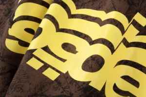 Adidas t-shirt brown yellow cotton graphic print casual wear