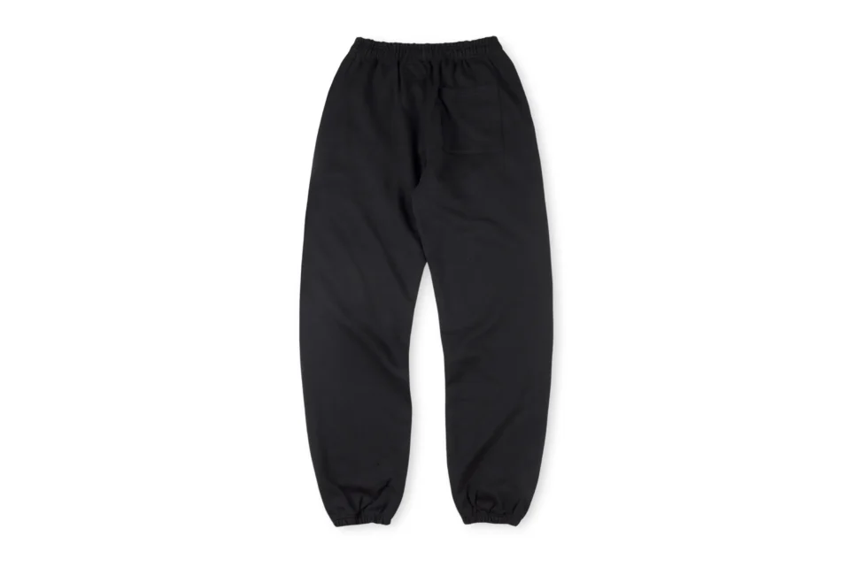 Repsgoat sweatpants black cotton elastic waistband and cuffs casual wear trousers