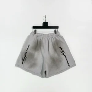 Xstar cotton shorts gray color with black brand logo elastic waistband comfortable fit