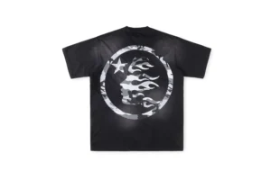 BAPE BAPE HEAD T-shirt black color with grey camo graphic print made from 100% cotton material