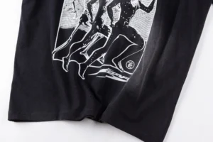 Stussy Time Waits For No One T-shirt black cotton graphic print short sleeve casual wear