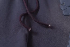 Repsgoat hooded sweatshirt dark purple cotton fabric with drawstrings and embossed floral detail