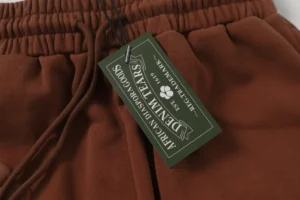 Denim Tears sweatpants brown cotton fabric with elastic waistband and drawstring