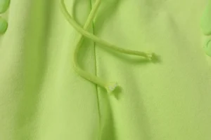 Repsgoat hoodie neon green cotton blend fabric drawstring detail