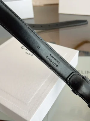 Celine belt size 85 black smooth leather made in Italy with serial number S-N9-4179