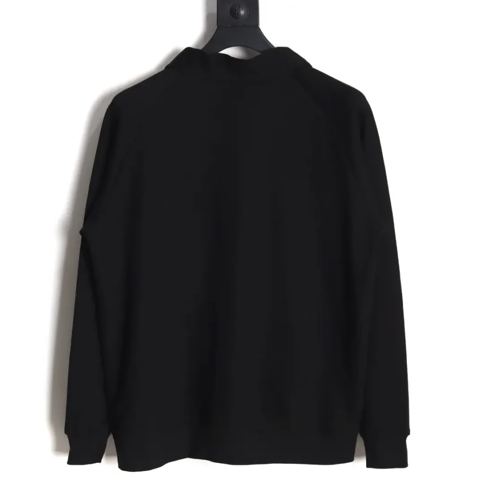 Repsgoat Crewneck Sweatshirt black cotton casual fit long sleeves
