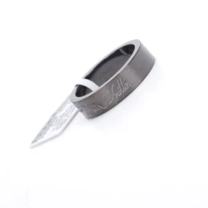 Louis Vuitton ring black metal band with engraved logo accessory elegant minimalist design