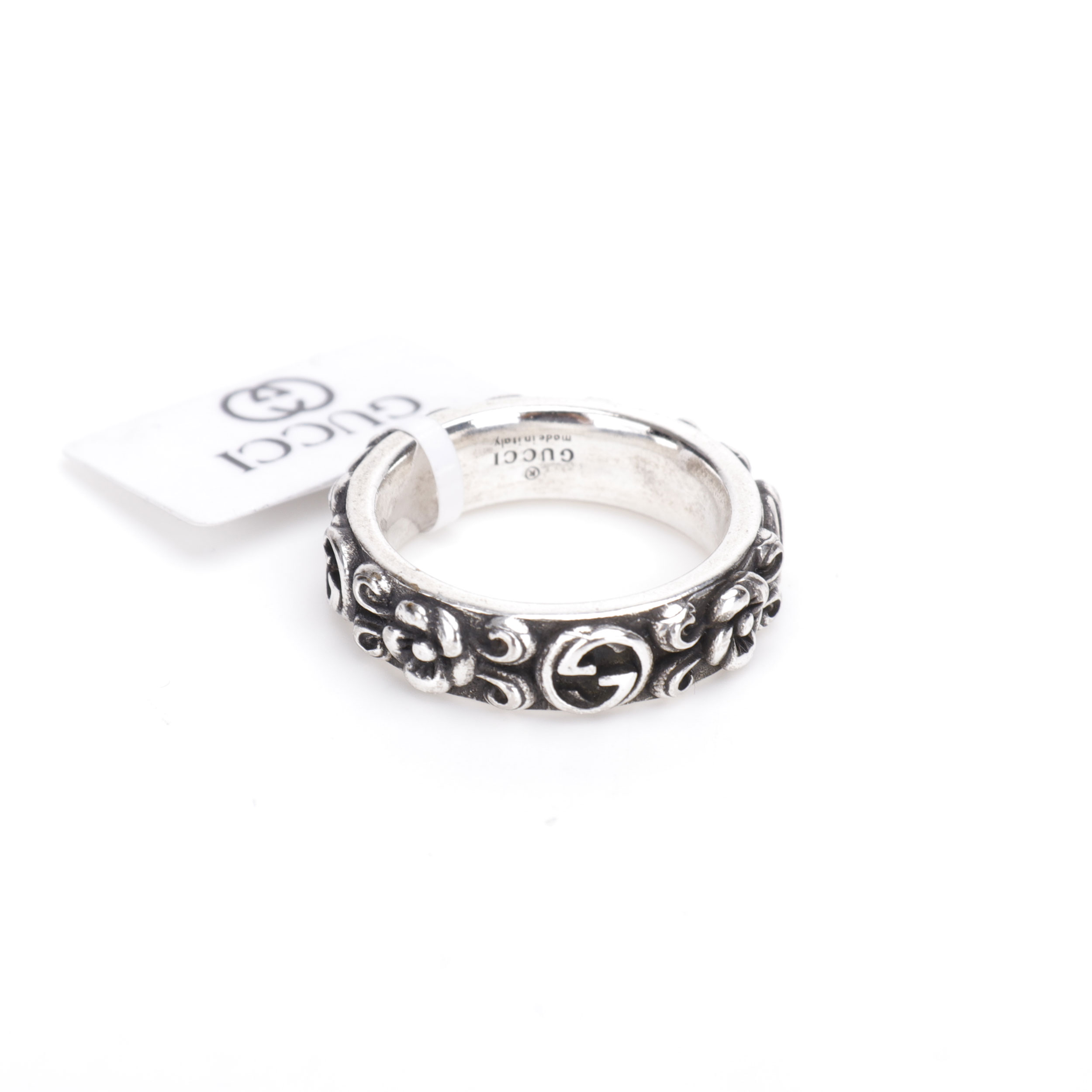 Gucci GUC Interlocking Double G Flower Ring