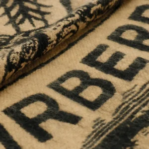 Burberry scarf beige black wool cashmere blend with bold logo pattern and classic design