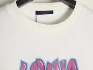Louis Vuitton graphic print sweatshirt white cotton fabric crew neck design
