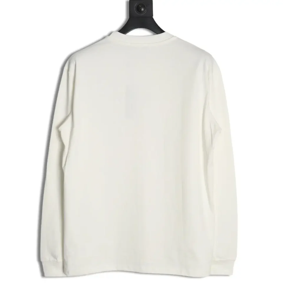 Repsgoat long sleeve t-shirt white cotton crew neck casual fit