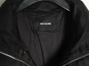 We11done jacket black polyester fabric interior lining with zipper closure
