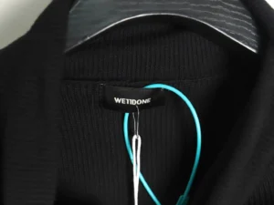 We11done ribbed knit sweater black wool blend