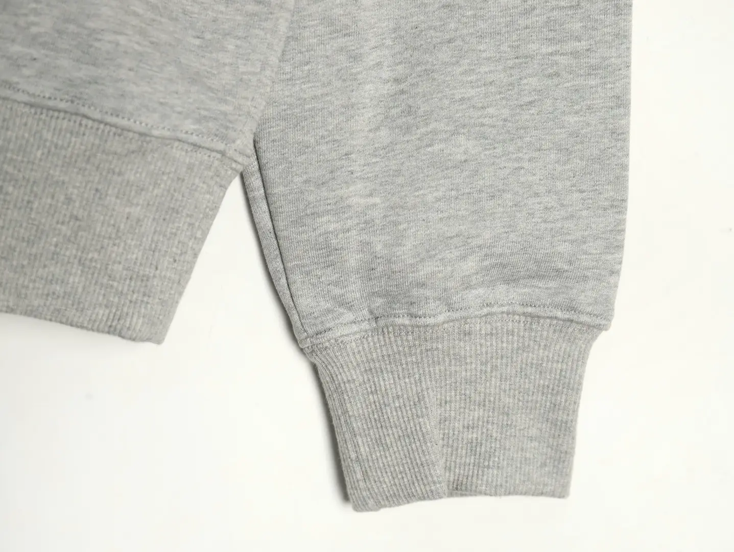 Repsgoat cotton blend sweatshirt light gray ribbed cuffs casual wear