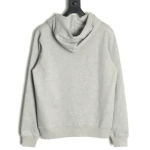 Repsgoat hoodie light gray cotton blend pullover with hood and ribbed cuffs and hem