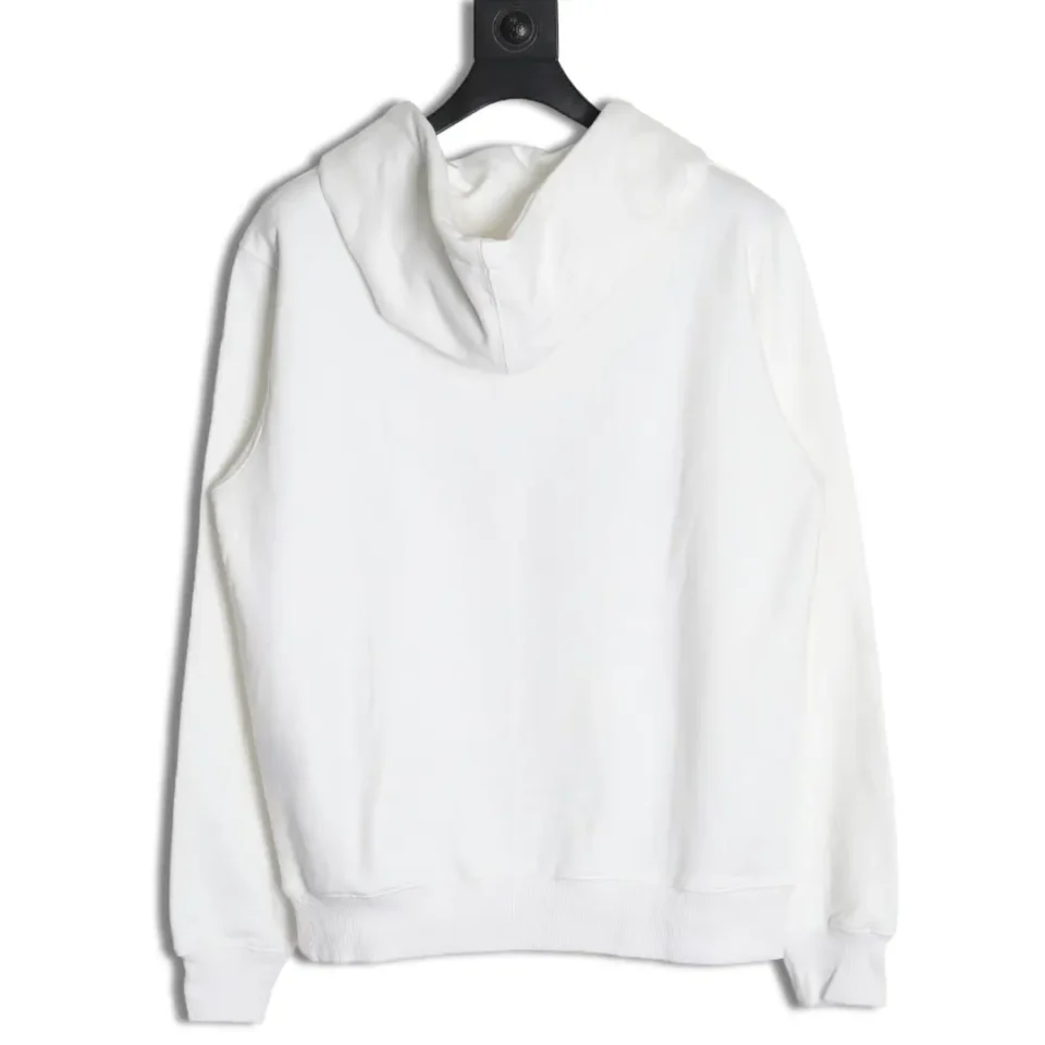 Repsgoat white hoodie cotton blend casual pullover sweatshirt with drawstring hood